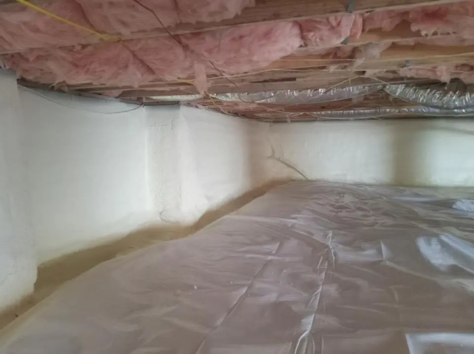 Crawl space encapsulation with closed-cell spray foam for Roof Maintenance in Sterling Heights